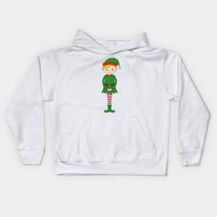 Christmas Elf Boy Digital Art | Christmas Special | illusima Kids Hoodie